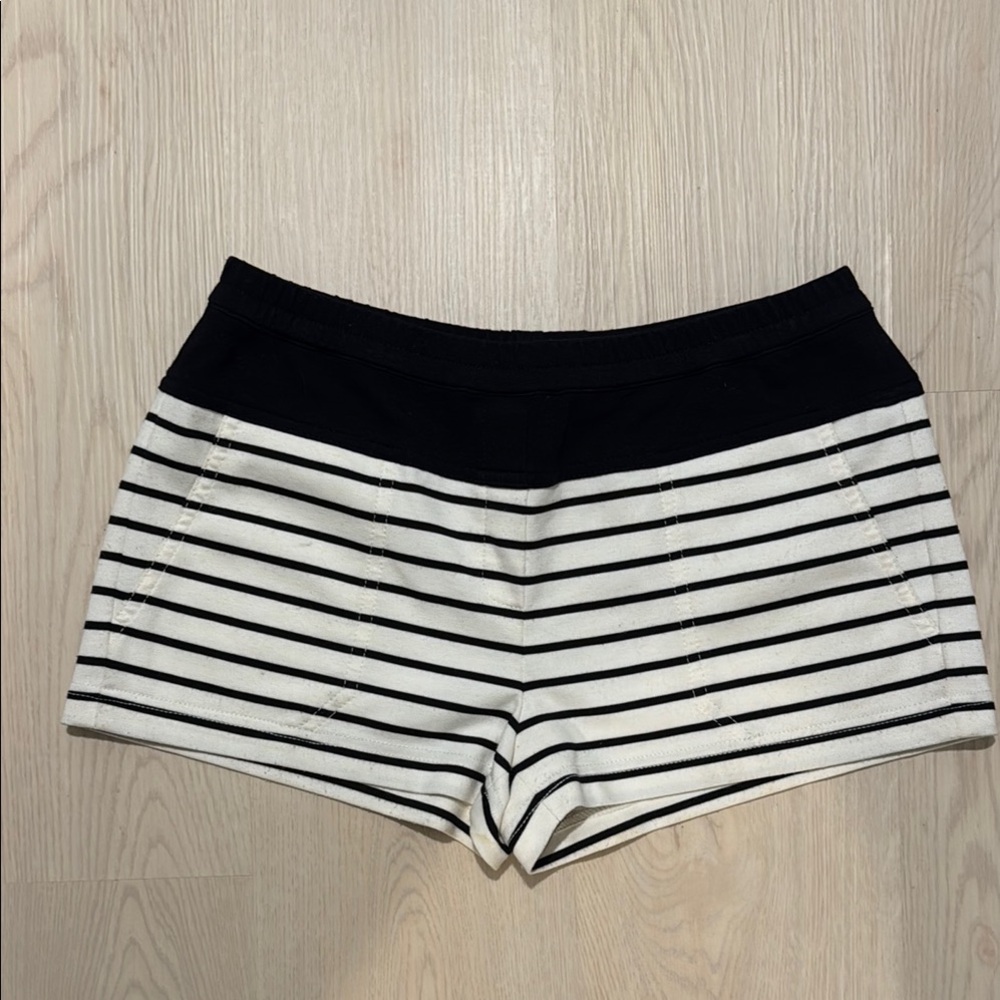 BCBG Black and White Striped Women's short Shorts